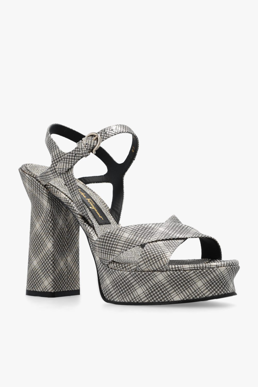 Grey 'Sonya' heeled sandals FERRAGAMO - lined notebook